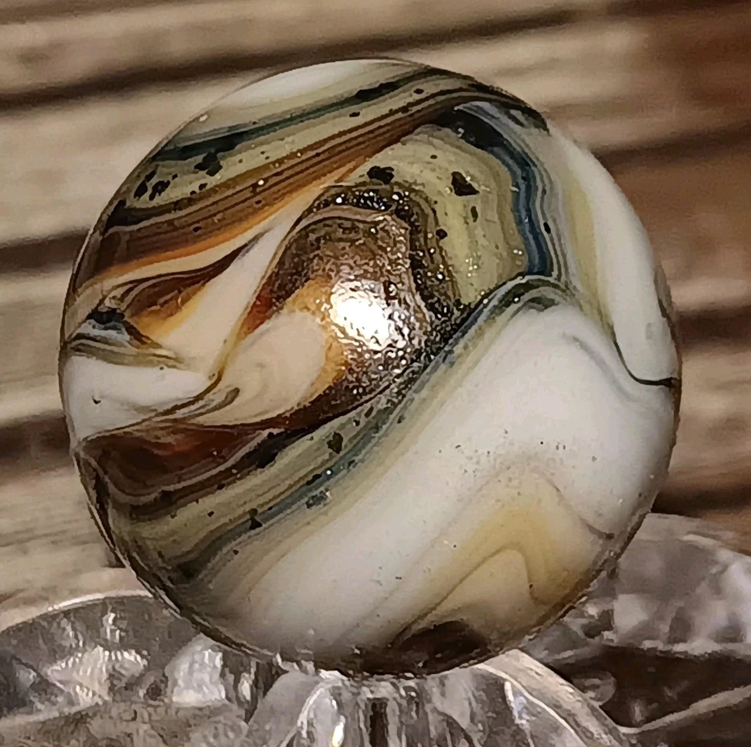 JABO / DAS SWIRL MARBLE. W-AVENTURINE. .65″ MINT