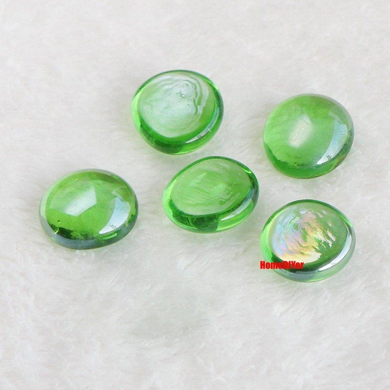 Colourful Flat Glass Marbles Beads Balls Vase Fillers Fish Tanks DIY Decoration