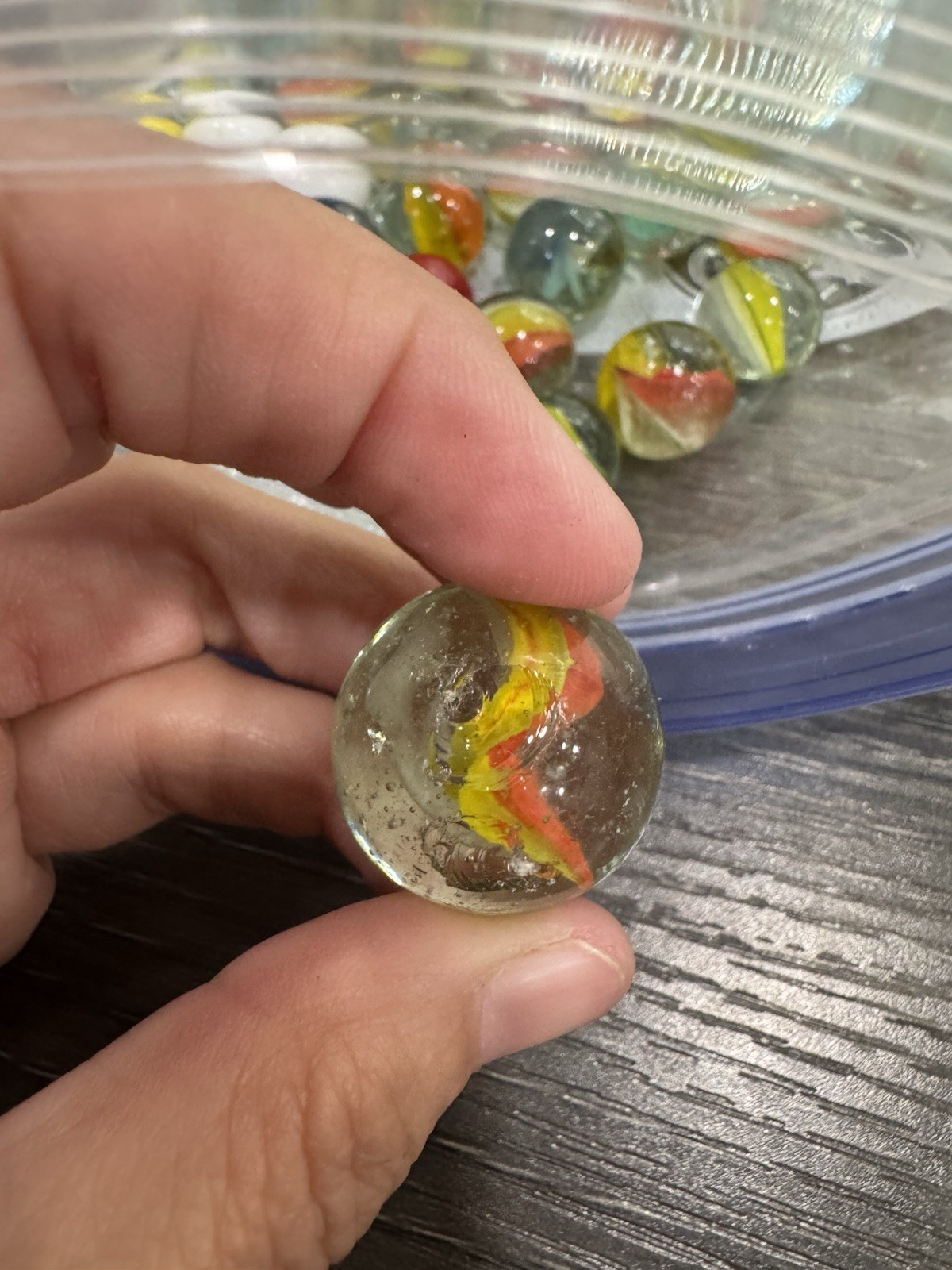 Miscellaneous Cats Eye Marbles And Other Marbles 13 Ounces