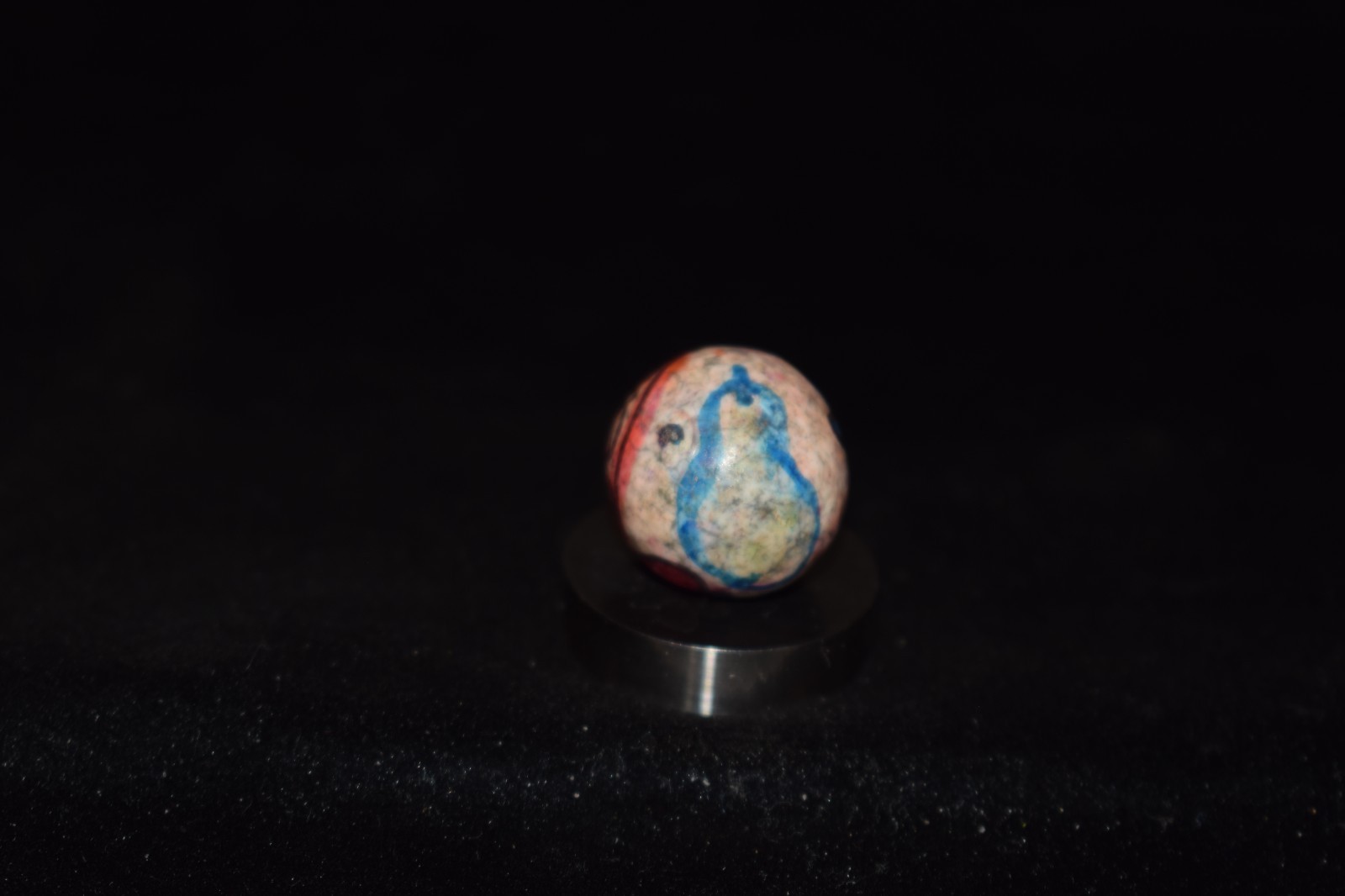 👩🏻Victorina Era Antique hand painted, fruit 🍎🍐🍒🍉clay art marble size .781″