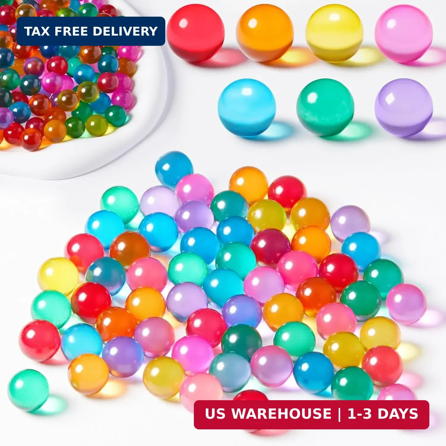 Lewtemi 1500 Pcs Marbles Bulk Cats Eyes Glass Marbles Color Mixing 0.55” Solid