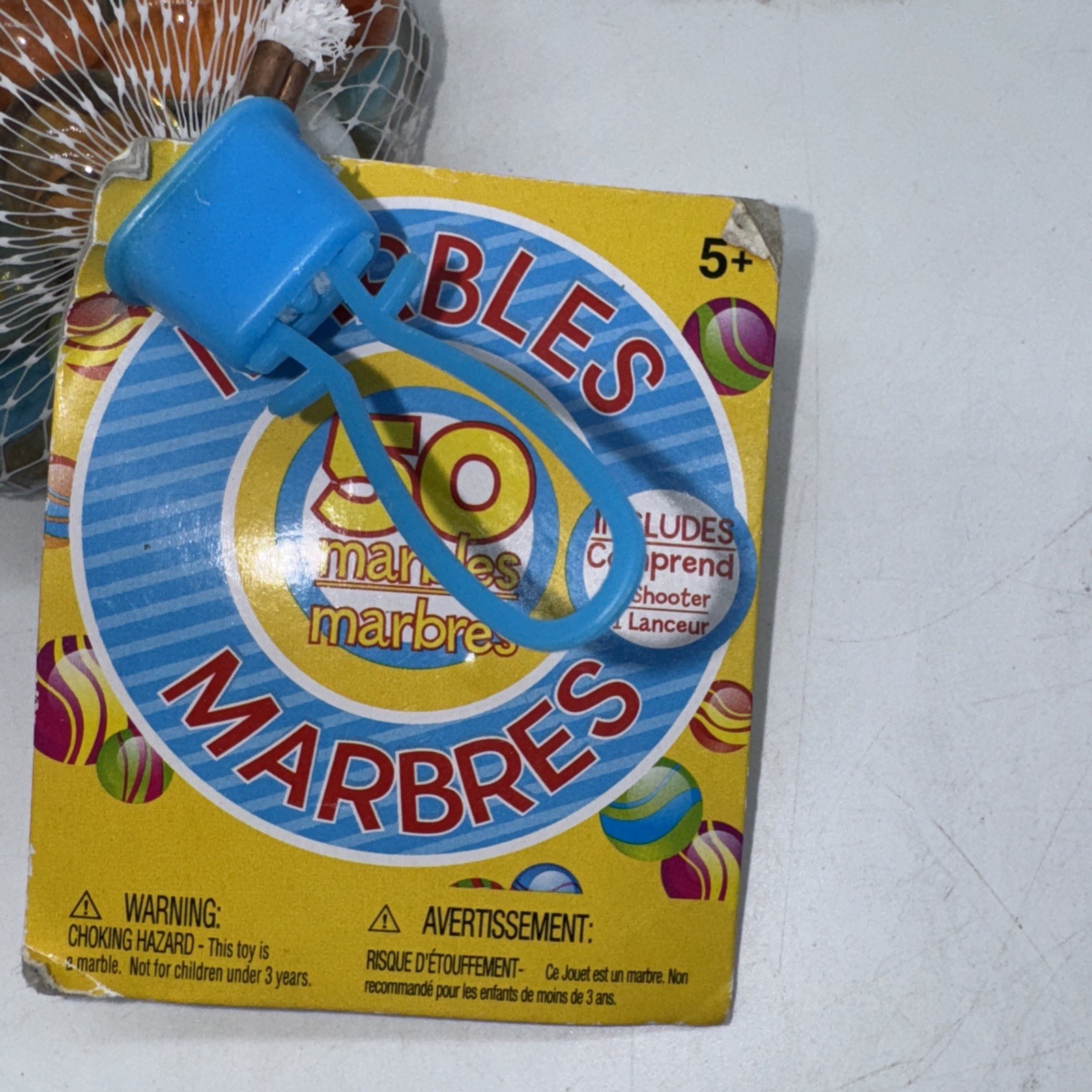 1 BAG OF 50 GLASS MIX AMAZING MARBELS with 1 SUPER SHOOTER By Imperial Toy