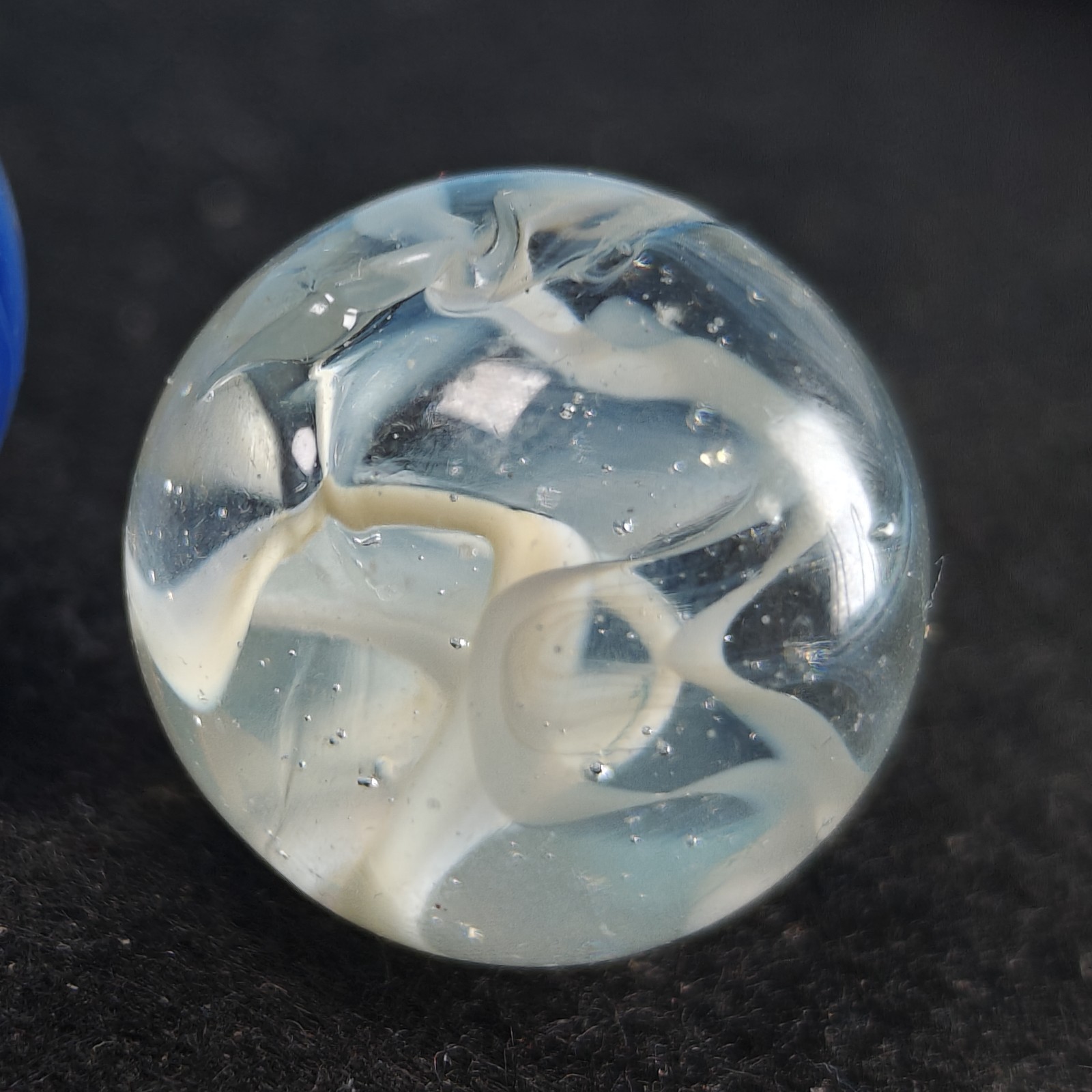 Vintage Marble Lot Of 5 Shooters – Vitro Cage Finger Swirl Horseshoe Windex