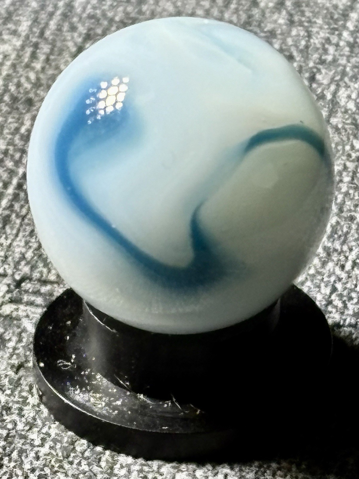 VTG Alley Agate Company Swirl Glass Marble .61” MINT