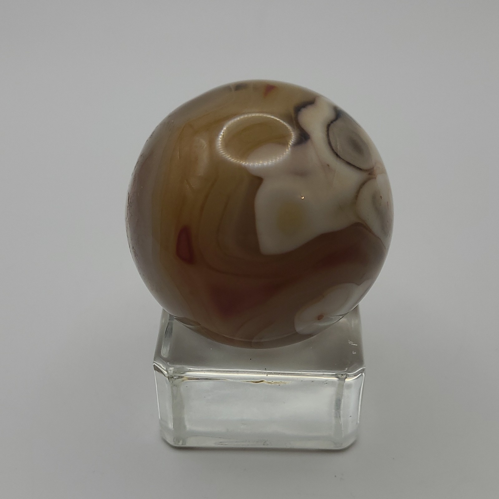 109.4g Polished Flower Agate Crystal Sphere