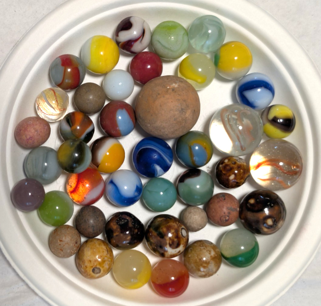 #2 Collectable Mint- Excellent Vintage Mixed Beautiful Marbles, 1930’S-1960’S