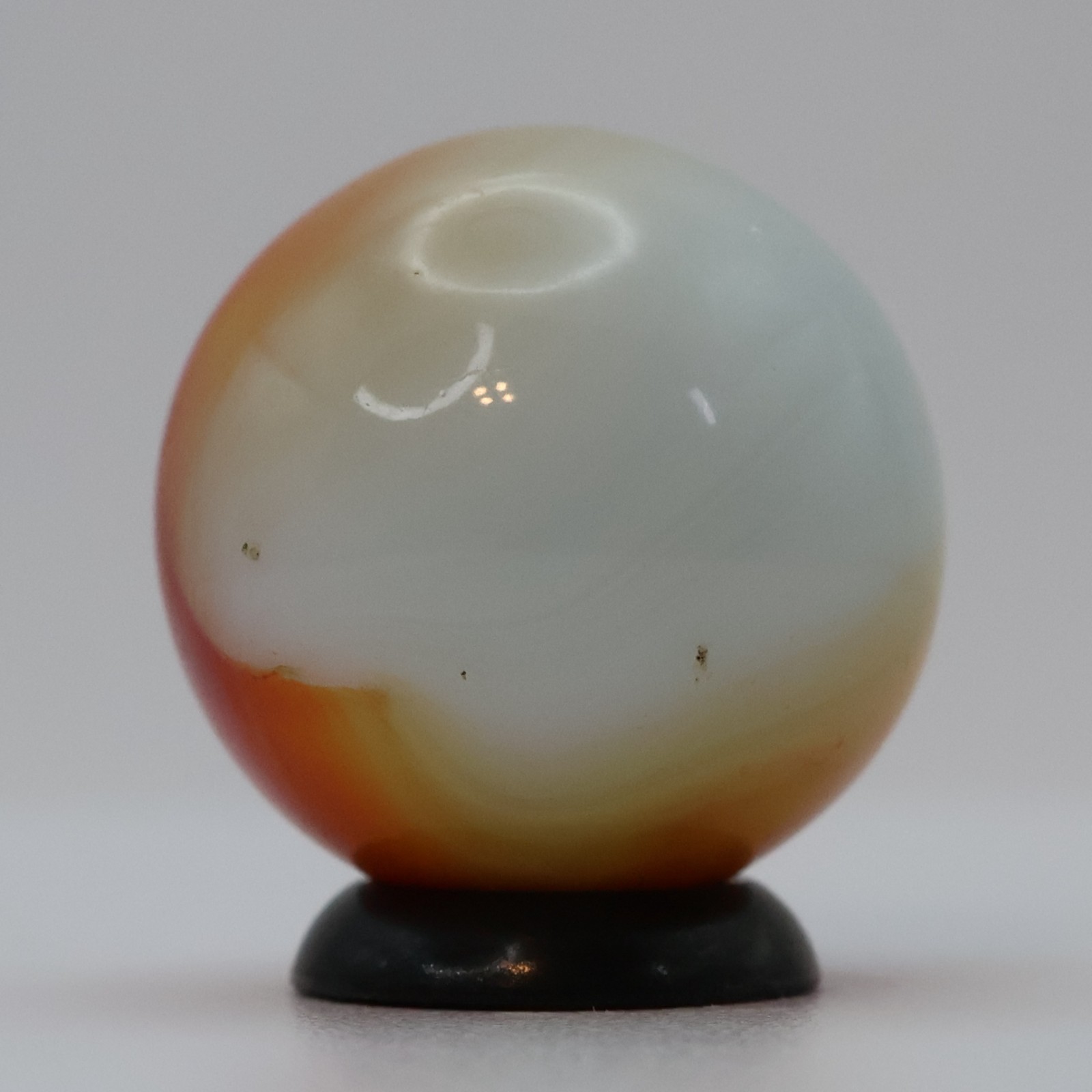 3/4″ Akro Agate Patch Marble, Red & White