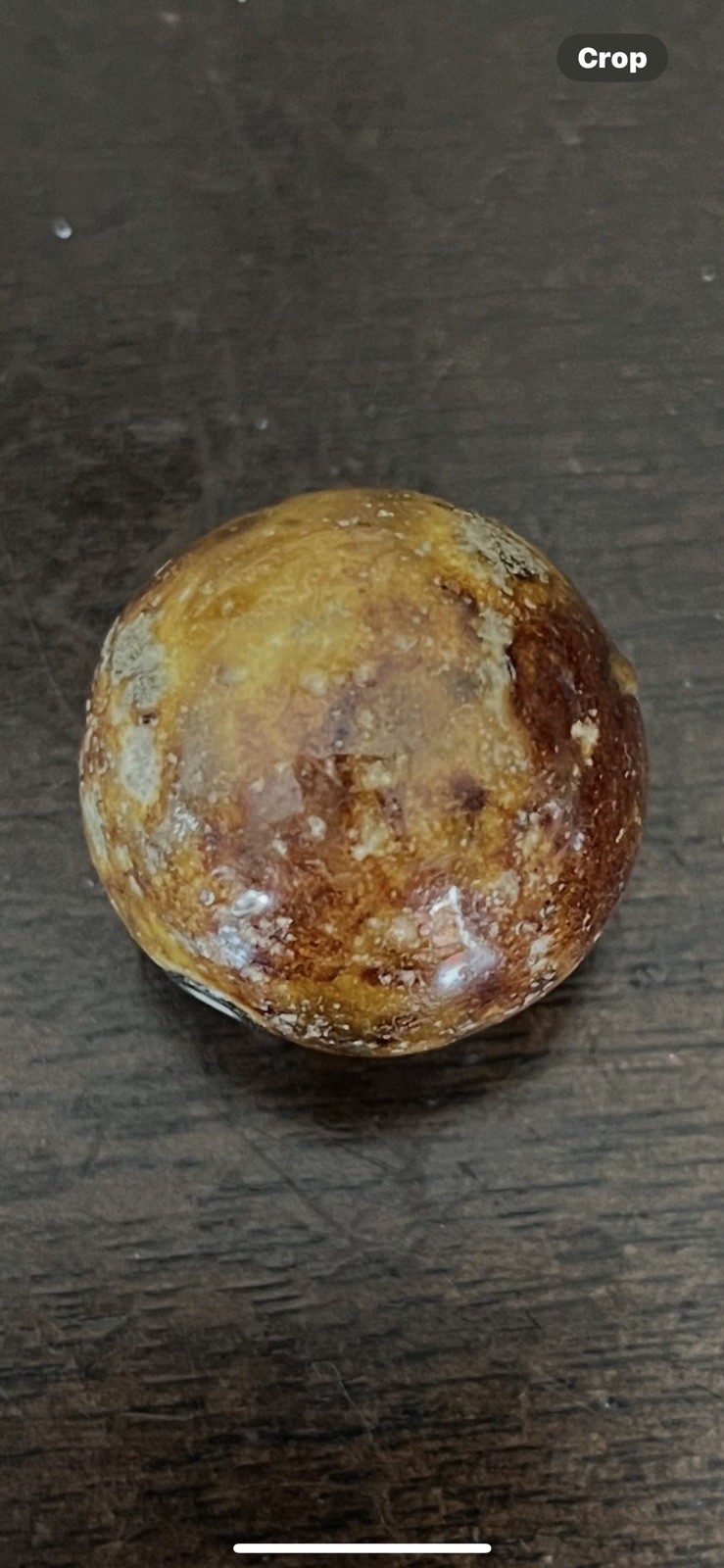 Large Vintage Antique Bennington Pottery Brown Glazed Marble Shooter Clay