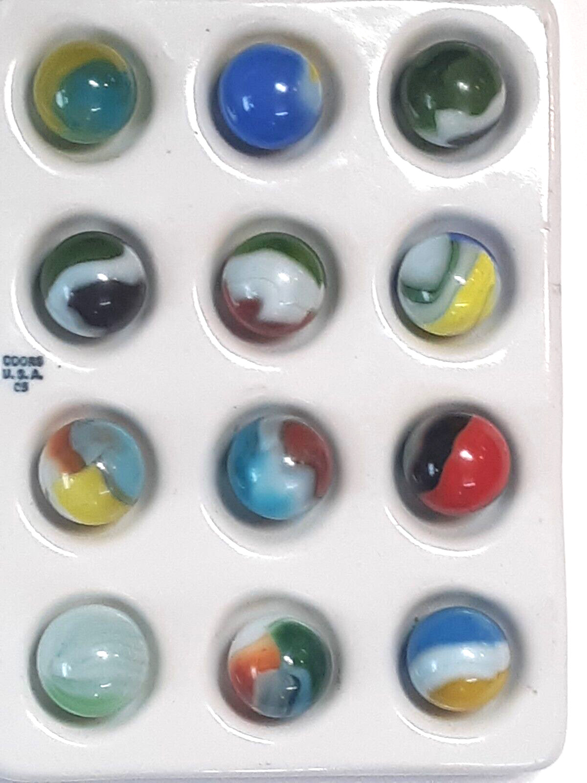 Twelve Wet Mint Vintage Vitro Agate Patches, Collector Marbles #4