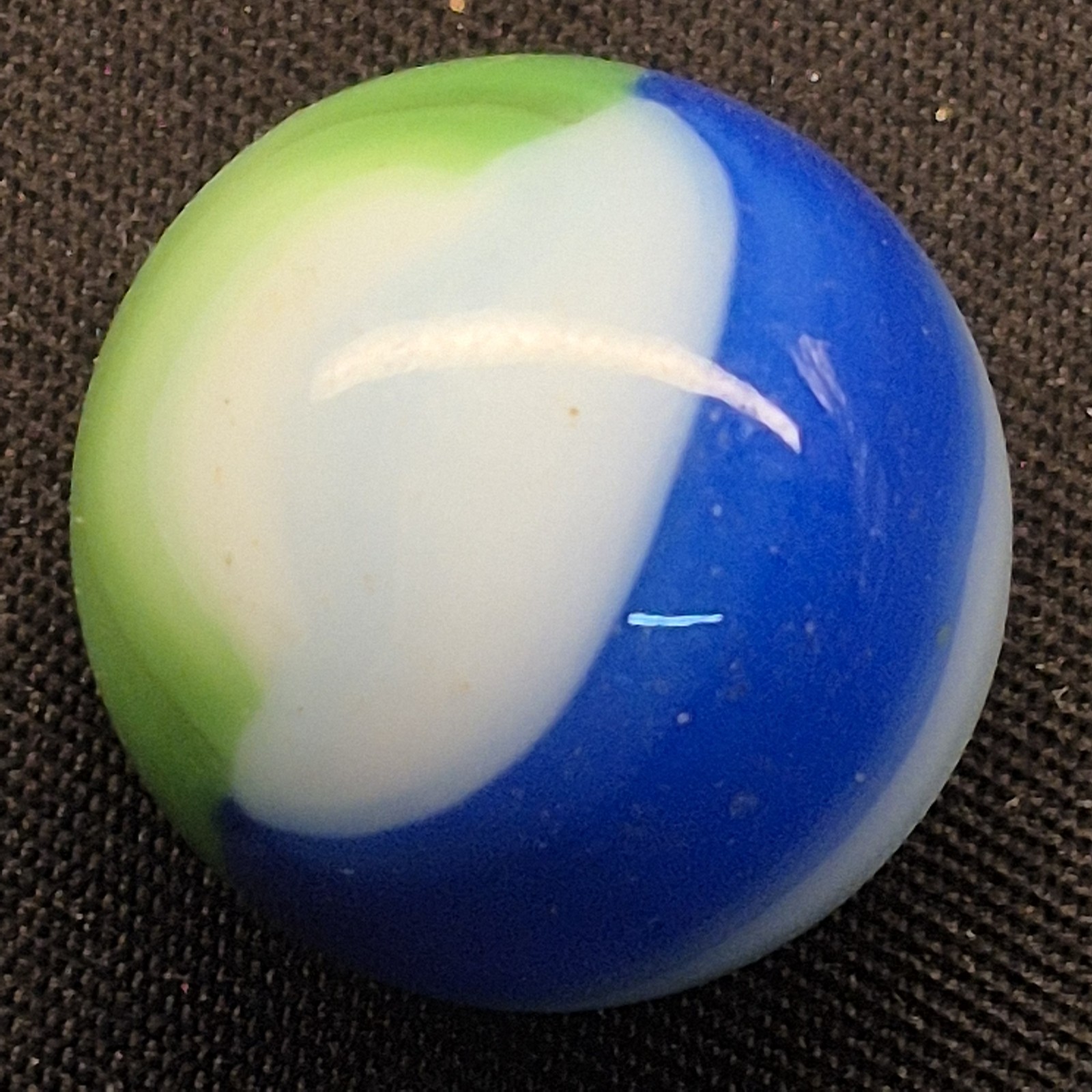 Marble King Rainbo Patch Glass Lot 5 Marbles 5/8″ Near Mint