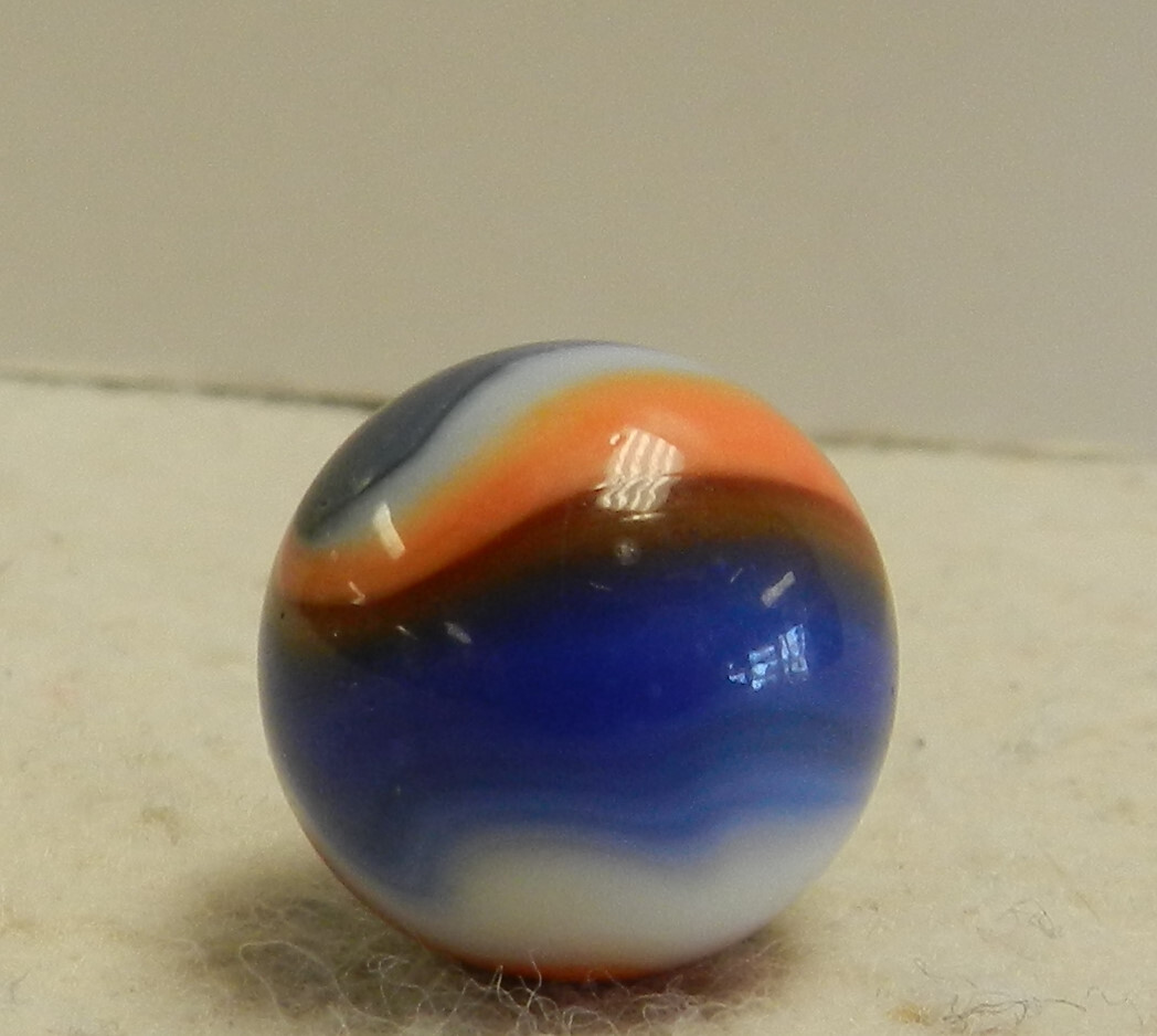 #15270m Vintage Peltier Glass Swirl Marble .66 Inches *Near Mint*