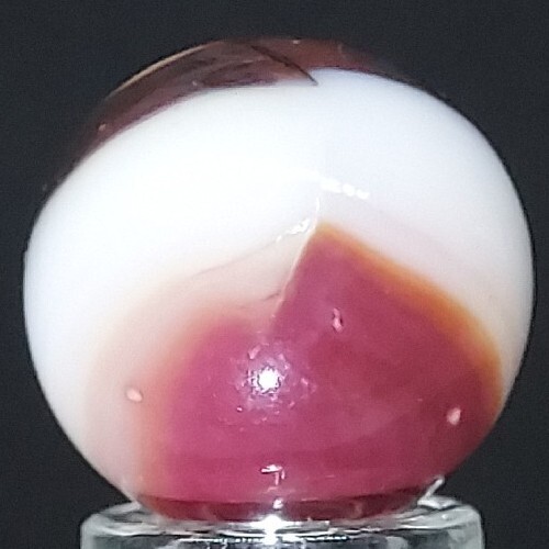 Vintage Vitro “Black Lined All-Red” Marble 5/8 Inch Size Near-Mint Condition
