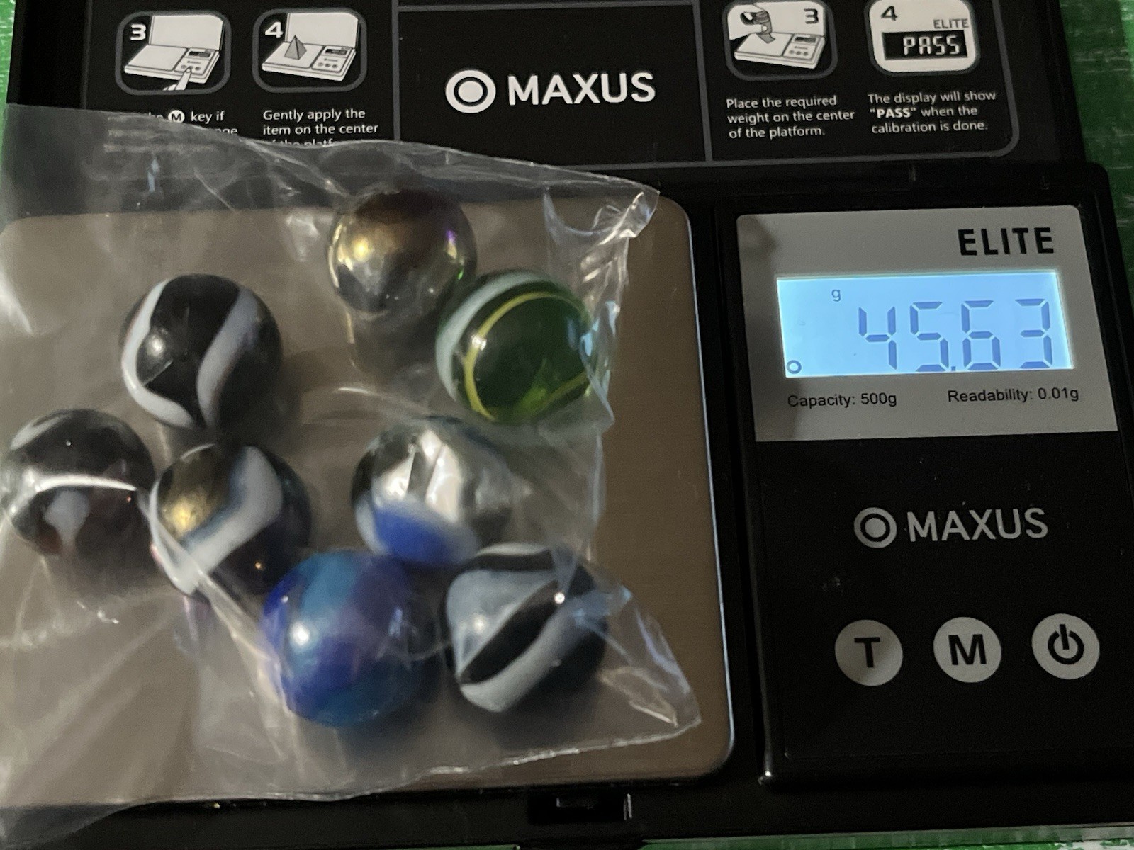 Lot Of 8 Vintage Metallic Milky Way Swirl MARBLES