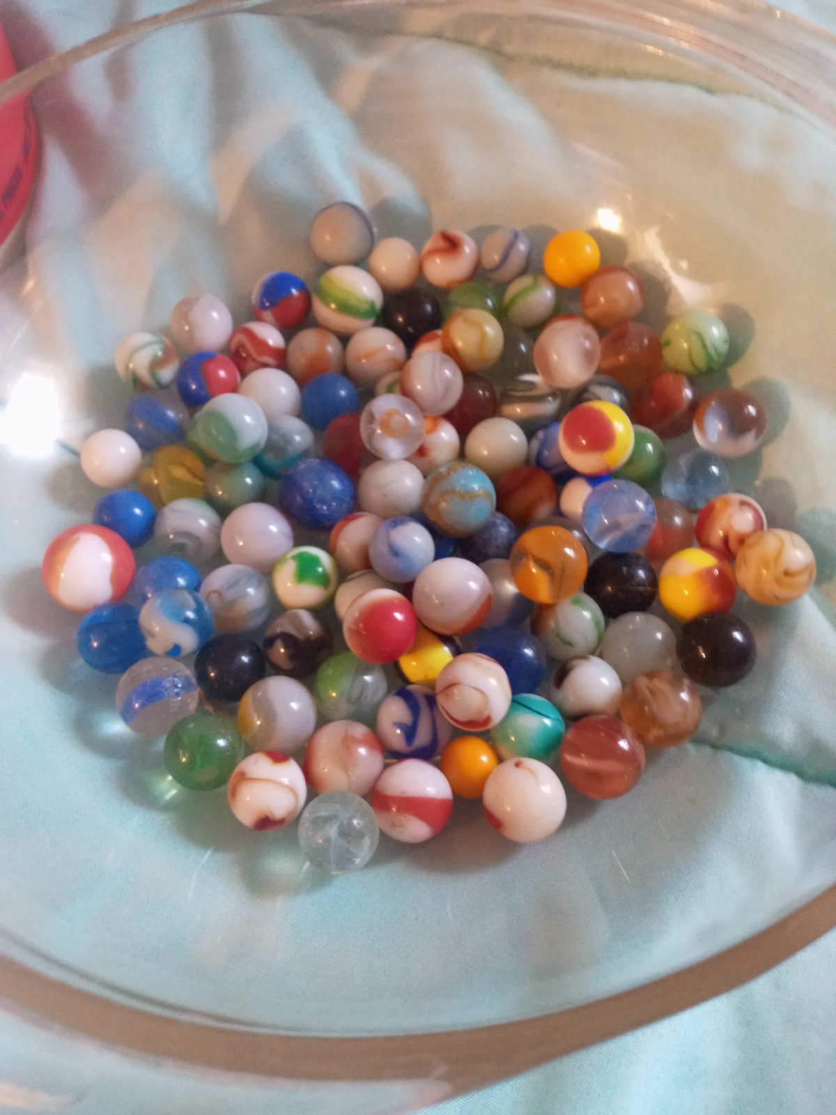 Antique & Vintage Mixed Marble Lot of 12lbs Marbles Great Old Collection Bucket