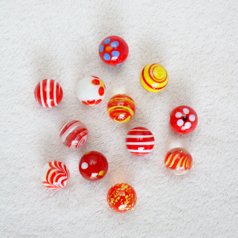 16mm Marbles Glass Bead Coloured Traditional Toys Vintage Classic Game DIY Decor