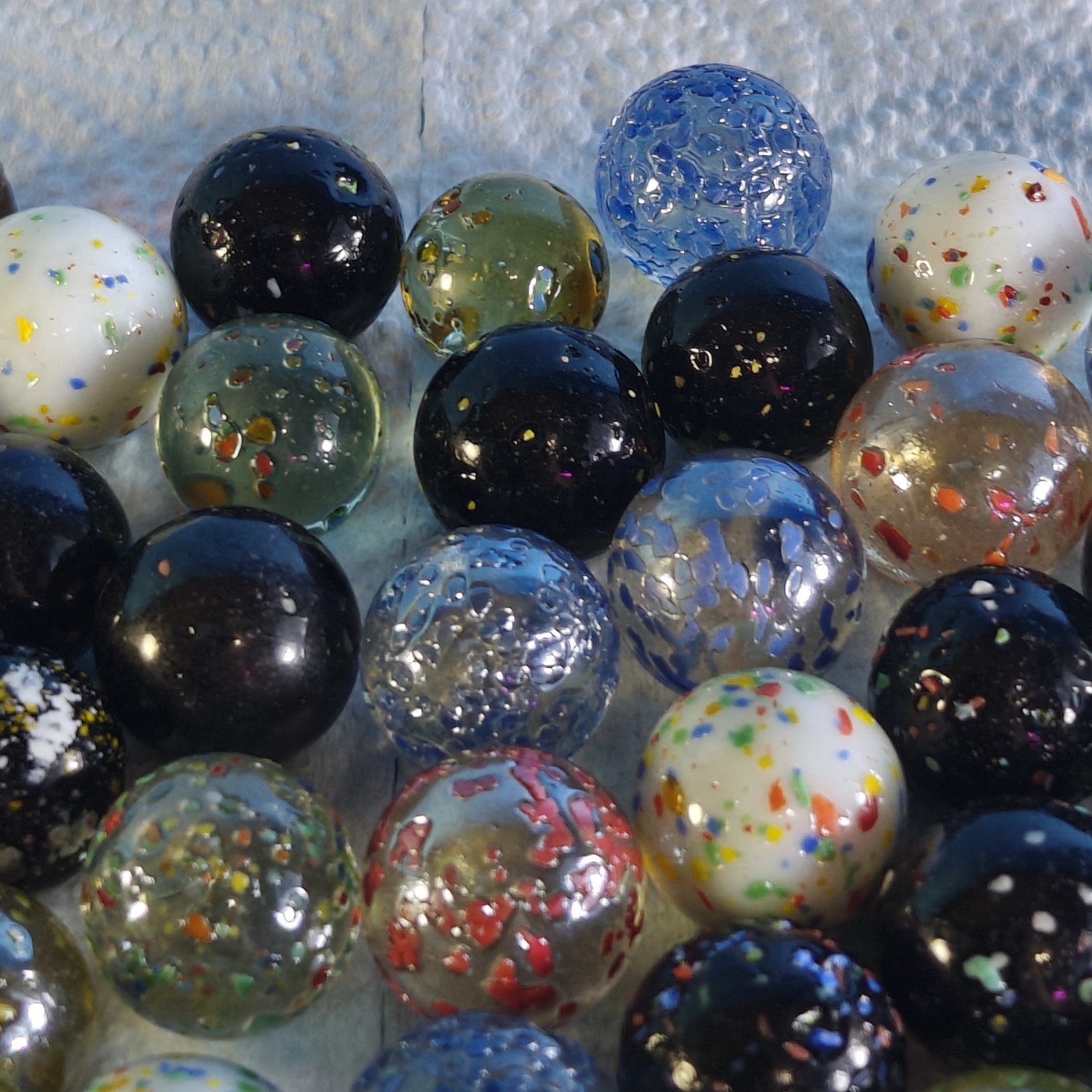 Large Lot 130+ Vintage Confetti Mega Vacor Galaxy Speckled Some Rare Stardust