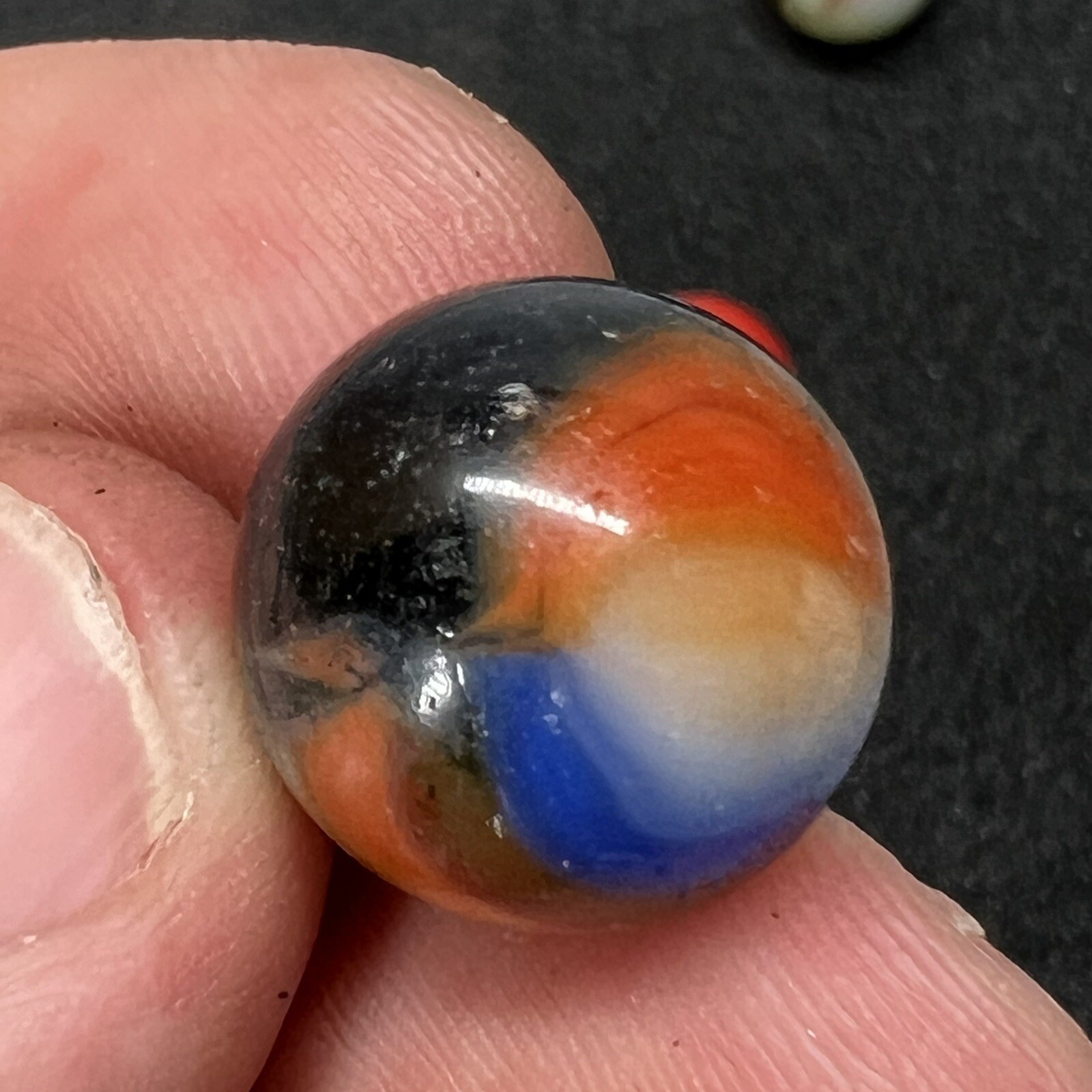 (8 Lot) Old VTG Akro Agate Peltier Glass Swirl Popeye Marble .6 Inches Nice