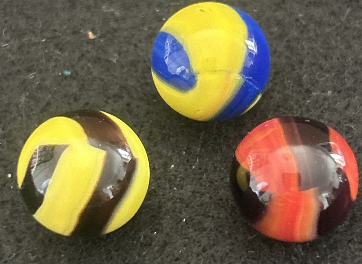 Marble King Bumblebee, Wasp, Cub Scout Marbles NM+ to Mint- .60”-.62”