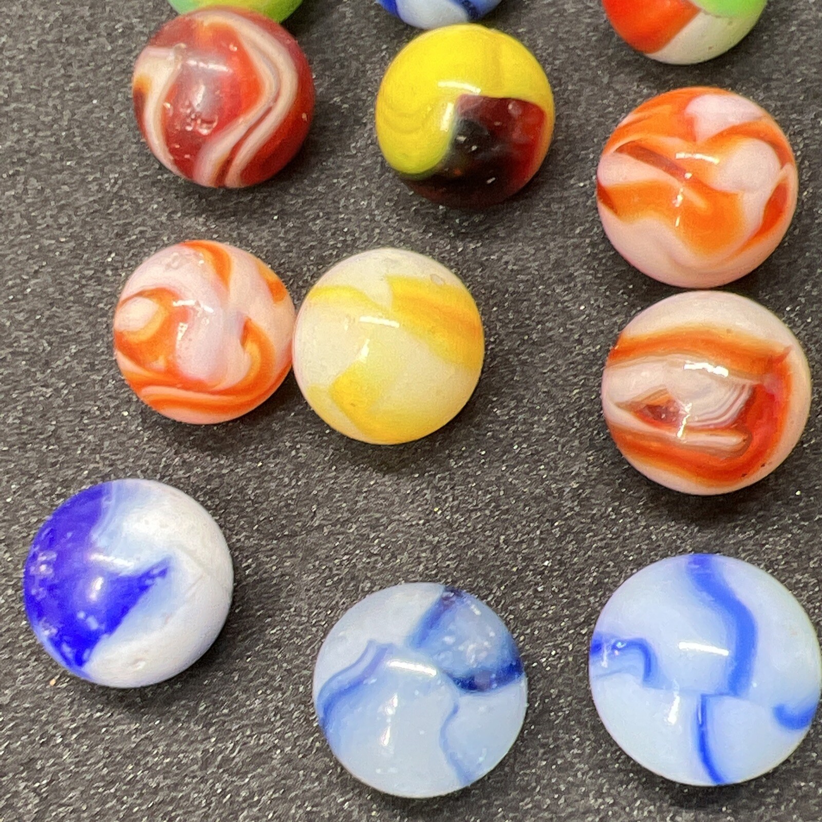 Vintage Akro Agate Peltier Christensen Glass Swirl Marble (20 Lot) Nice!