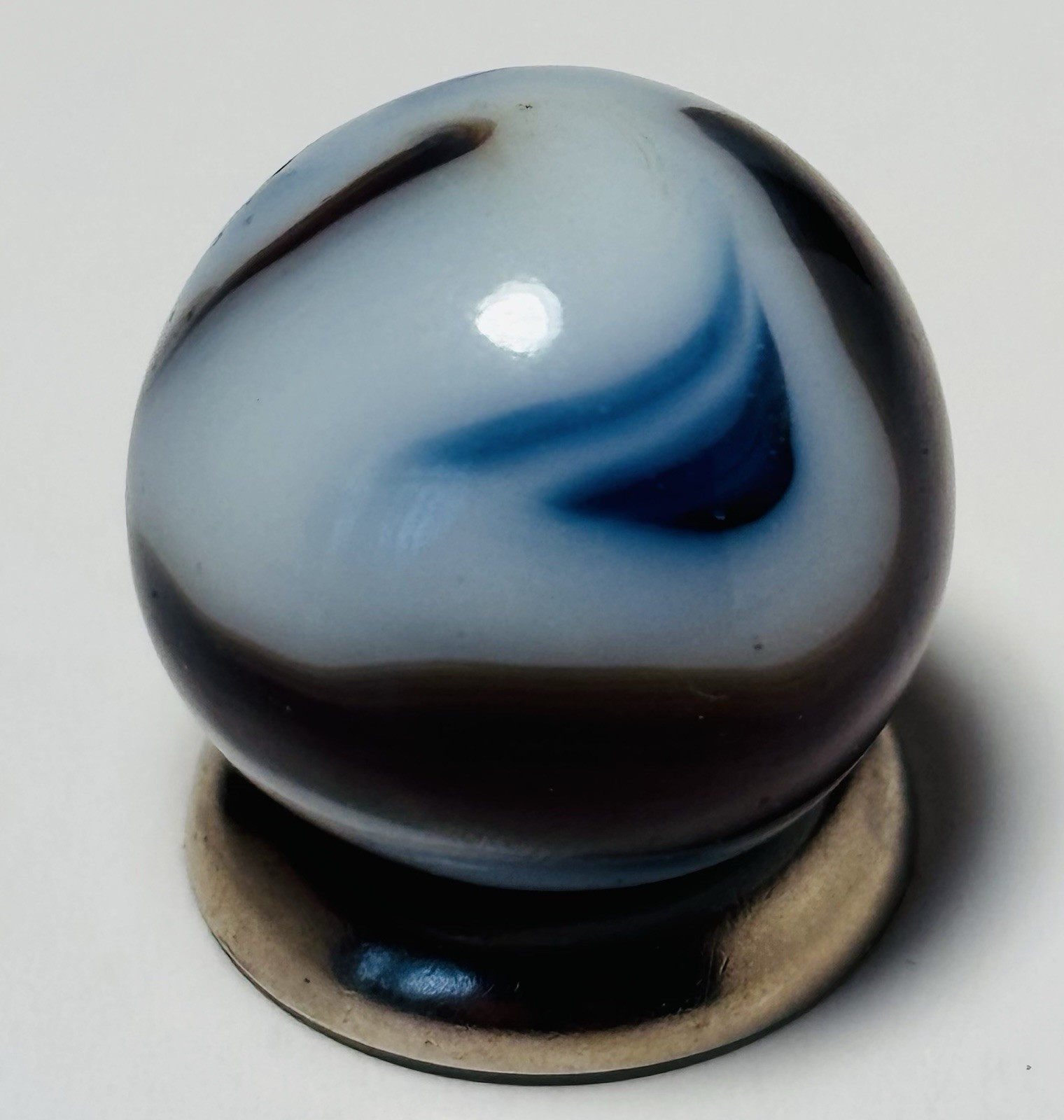 Peltier Glass Co NLR Burnt Liberty Marble .62 Mint Condition