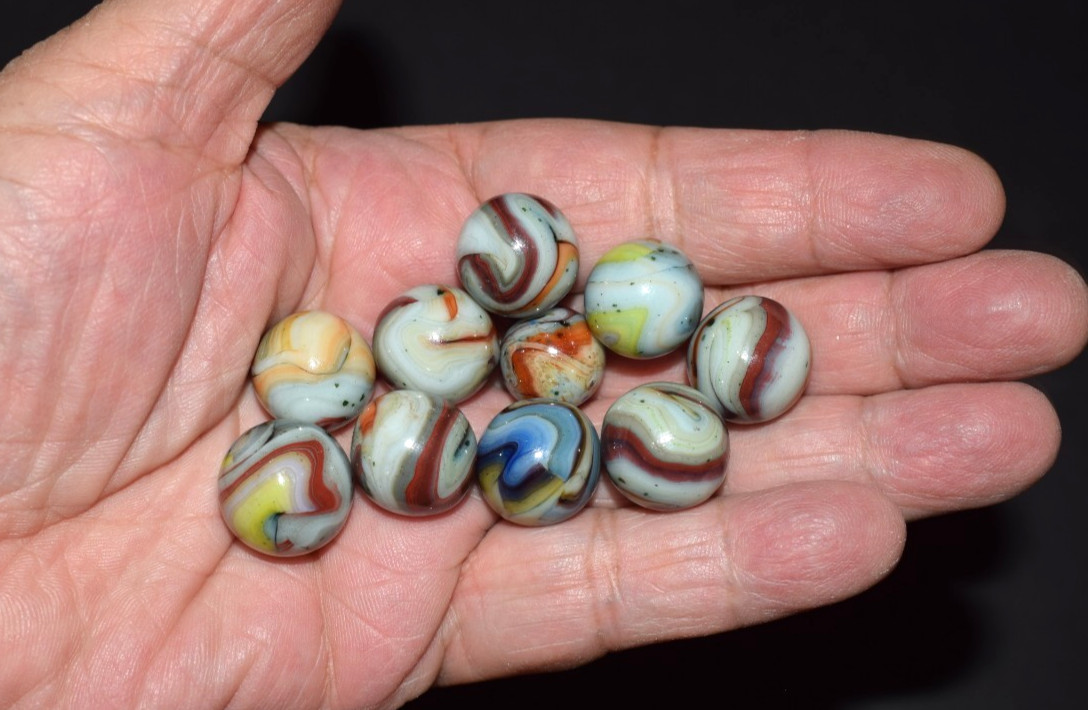 🧐👉Lot of 10 DAS HTF Wildflowers 🌺 run collector’s marbles mixed sizes” M