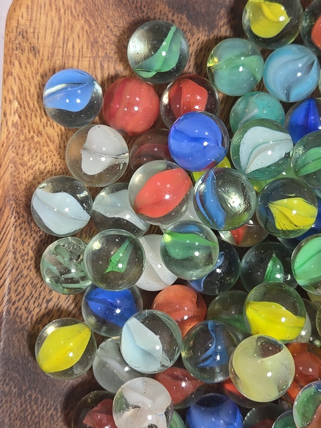 Vintage Glass Cat’s Eye – One Color – Marbles (136) Lot