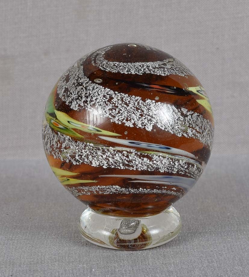1987 LUTZ glass MARBLE signed AC