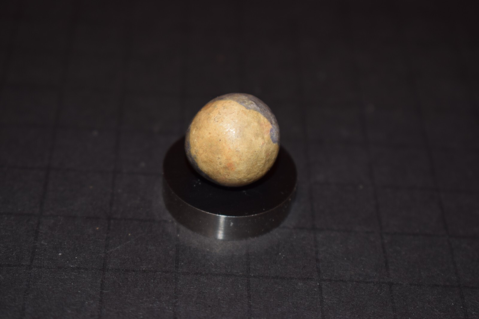 Antique Victorina Era 1800’s Purple Dyed Hard Clay Toy Marble Size .703″=45/64″