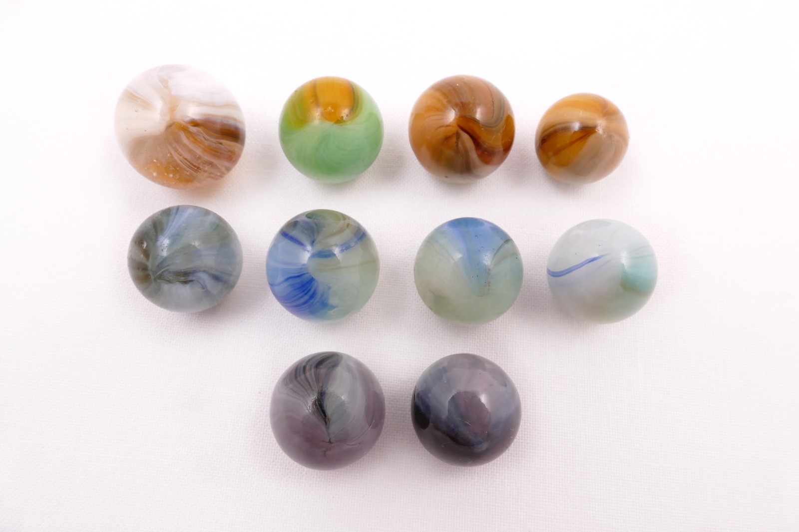 Lot of 10 Vintage Master Marbles Patch and Sunburst Style