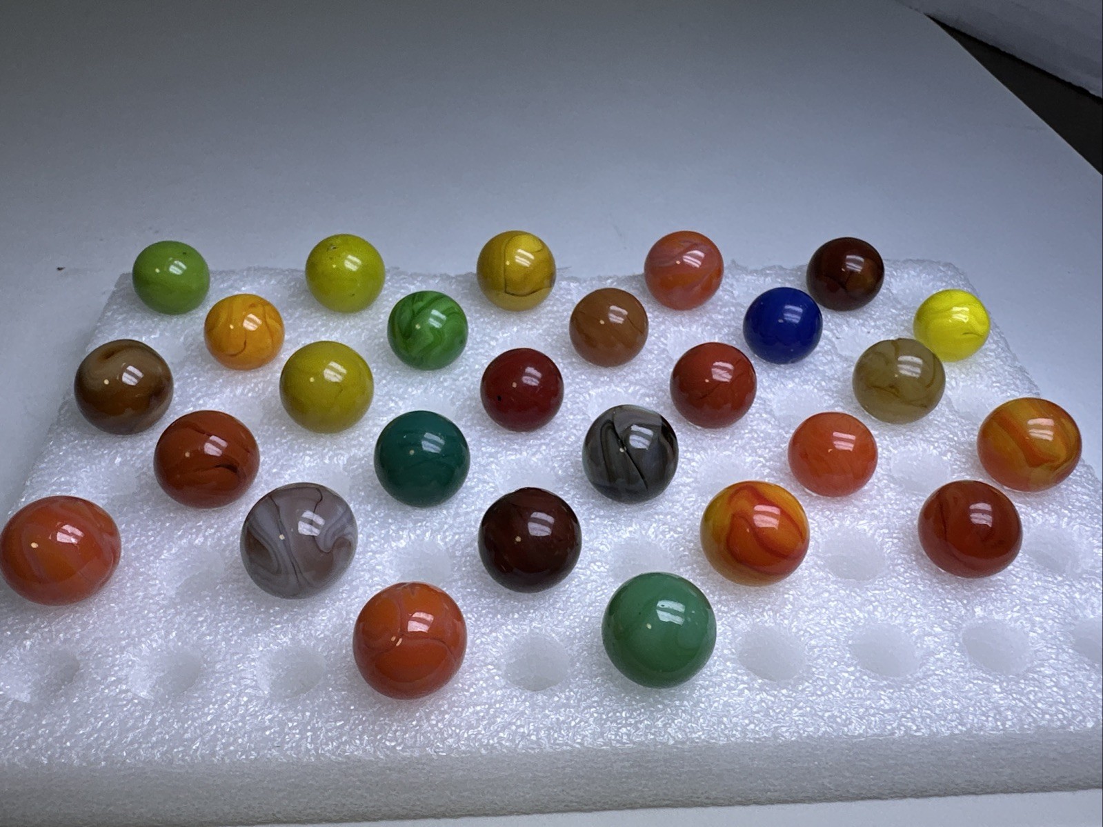 291 Lot Of 27 Jabo Swirl Marbles!