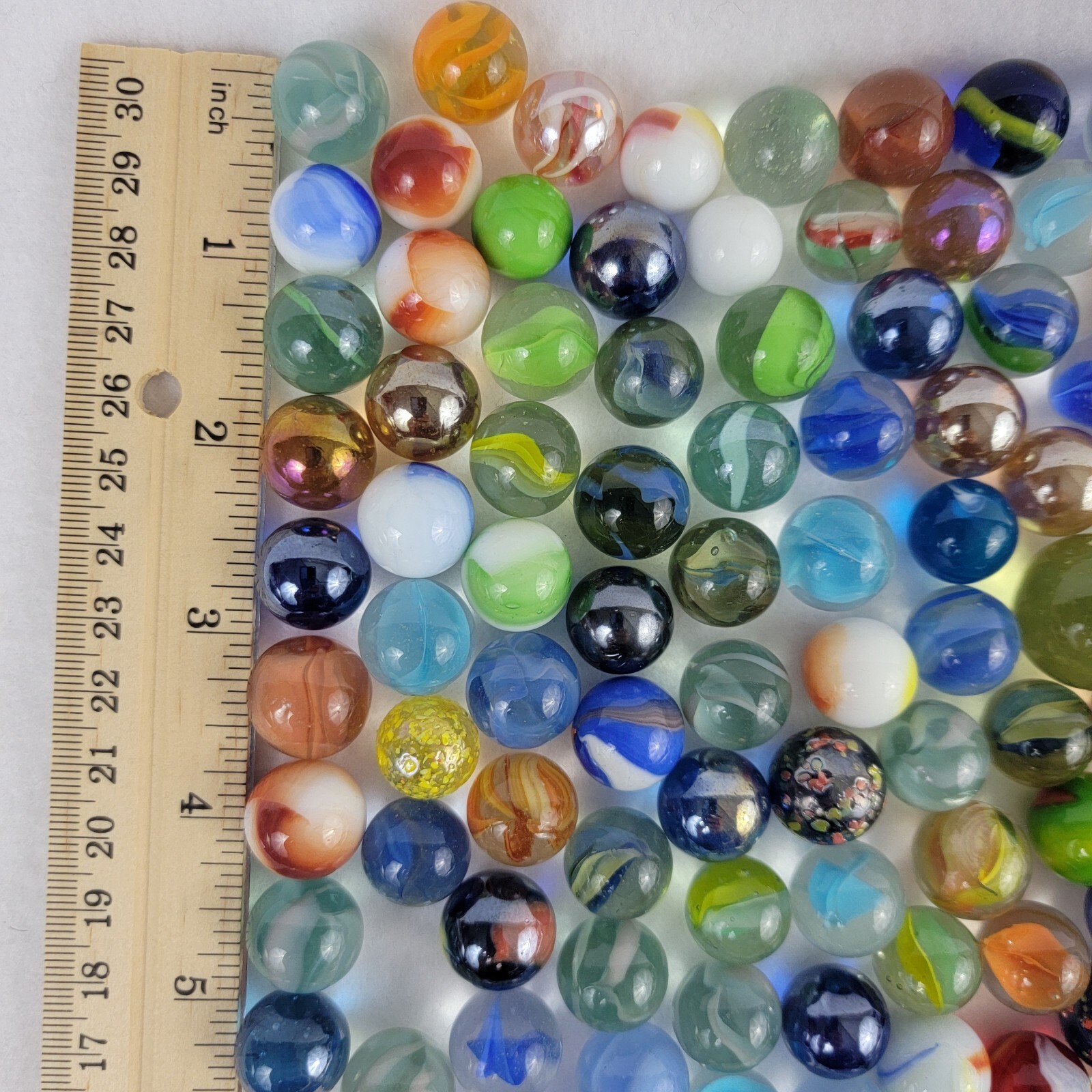Vintage Glass Marbles Mixed Lot Multicolor 1/2″ Collectible