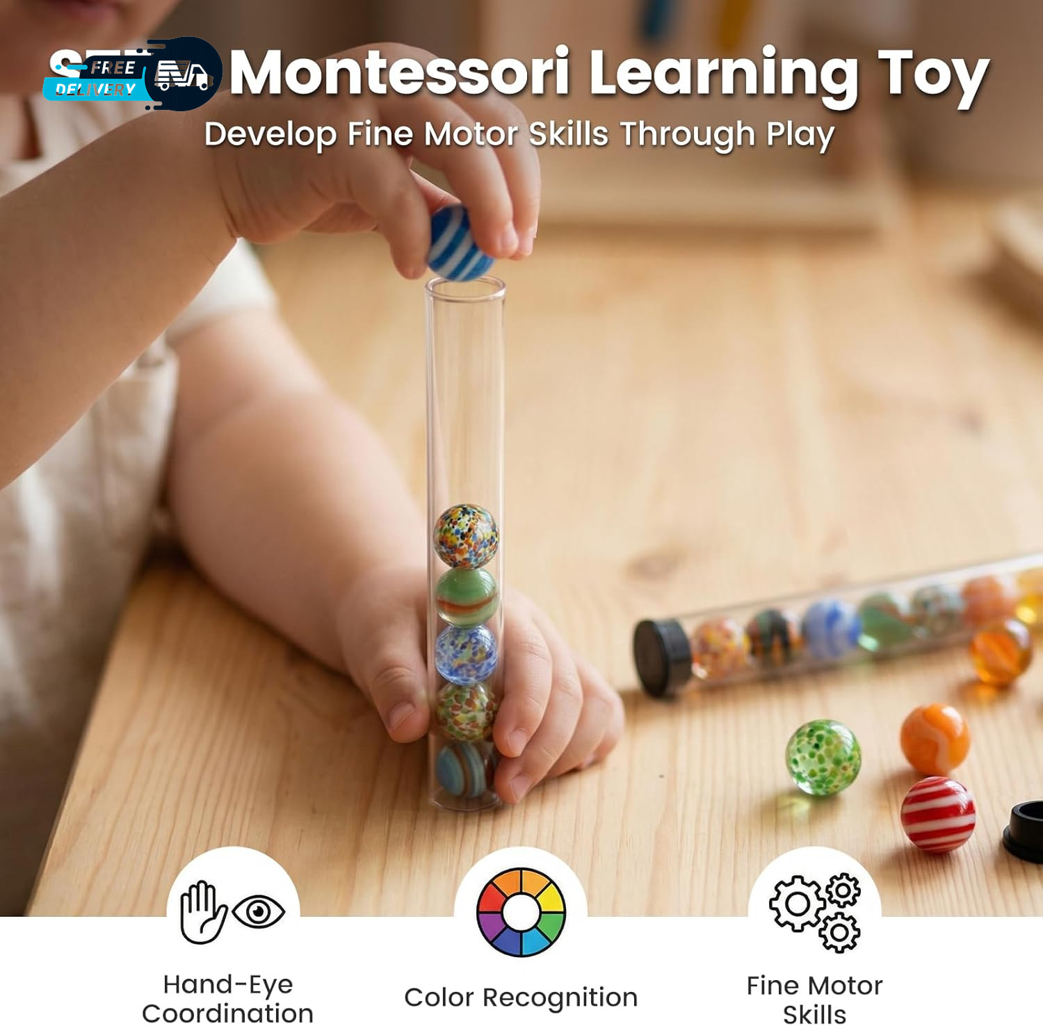 20PCS Glass Marbles for Kids, 0.63 Inch Small Colorful Marbles Run Accessories