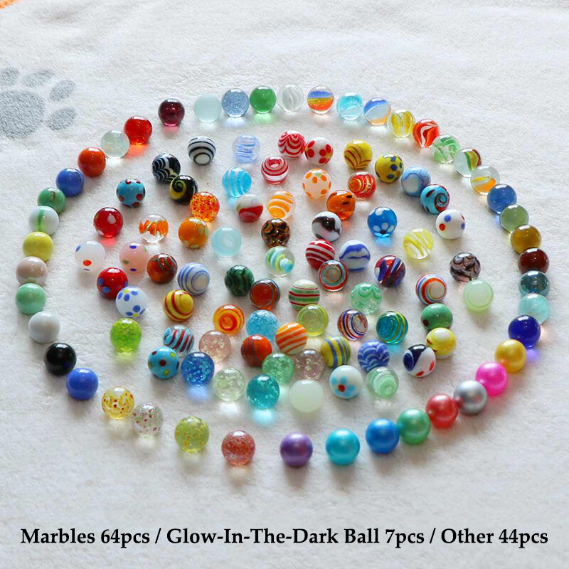 16mm Marbles Glass Bead Coloured Traditional Toys Vintage Classic Game DIY Decor