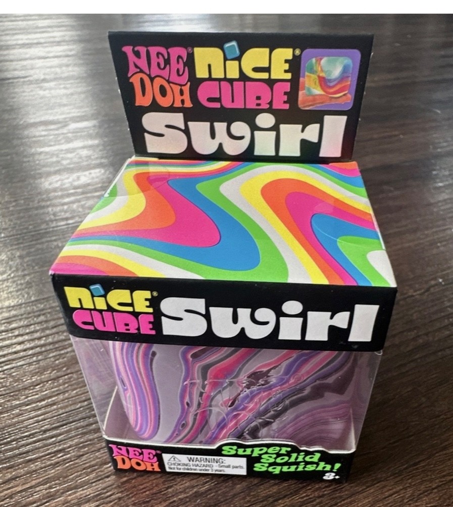 NeeDoh Nice Cube Swirl Pink And Purple Tik Tok Viral