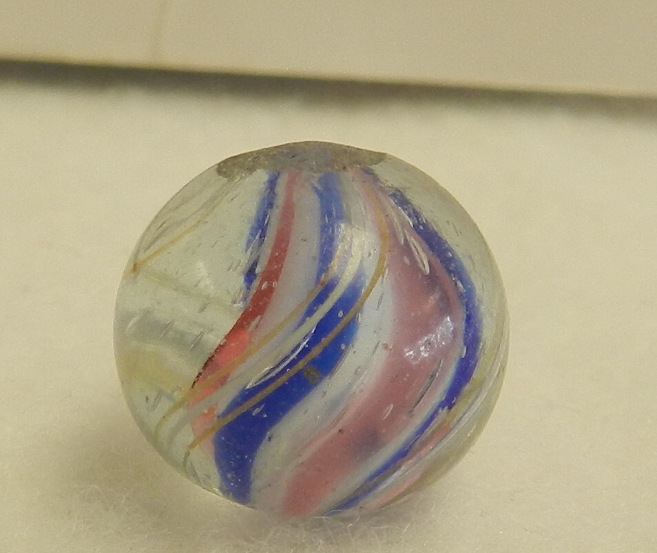 #18806m Vintage German Handmade Solid Core Swirl Marble .54 Inches NM+