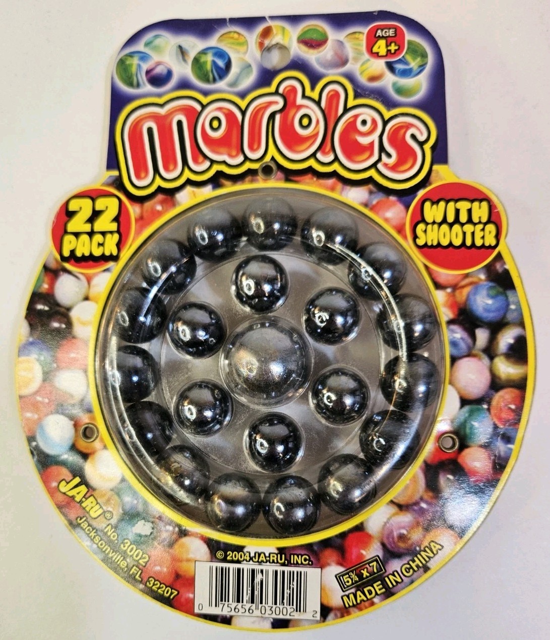 2004 Ja-Ru Marbles With Shooter 22 Pack No. 3002 Sealed New 5.75 x 7