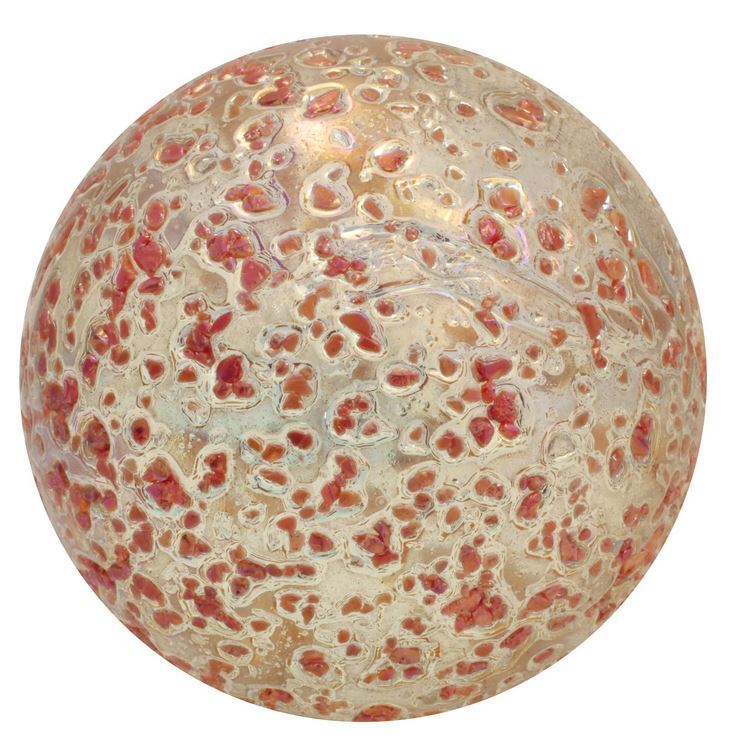 Bulk 14mm Princess Glass Marble Players Pk 50 Clear w Textured Pink Frit (.55″)