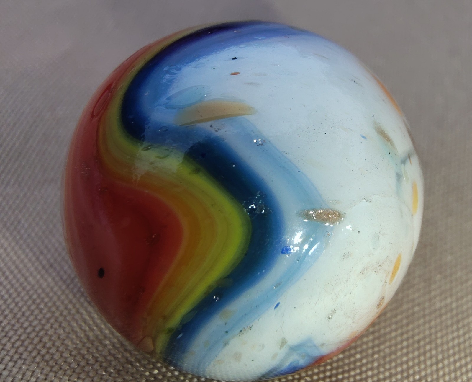 Jabo/DAS Superman Type Marble Indian Run With Gold Lutz Shooter Marble .72