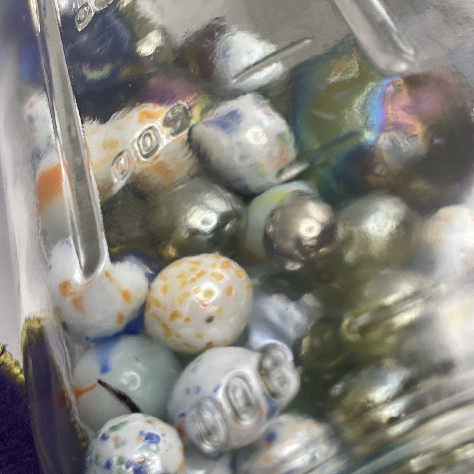 Vintage Marble Lot w/ Shooters – Mixed Colors & Sizes + Crown Royal Bag