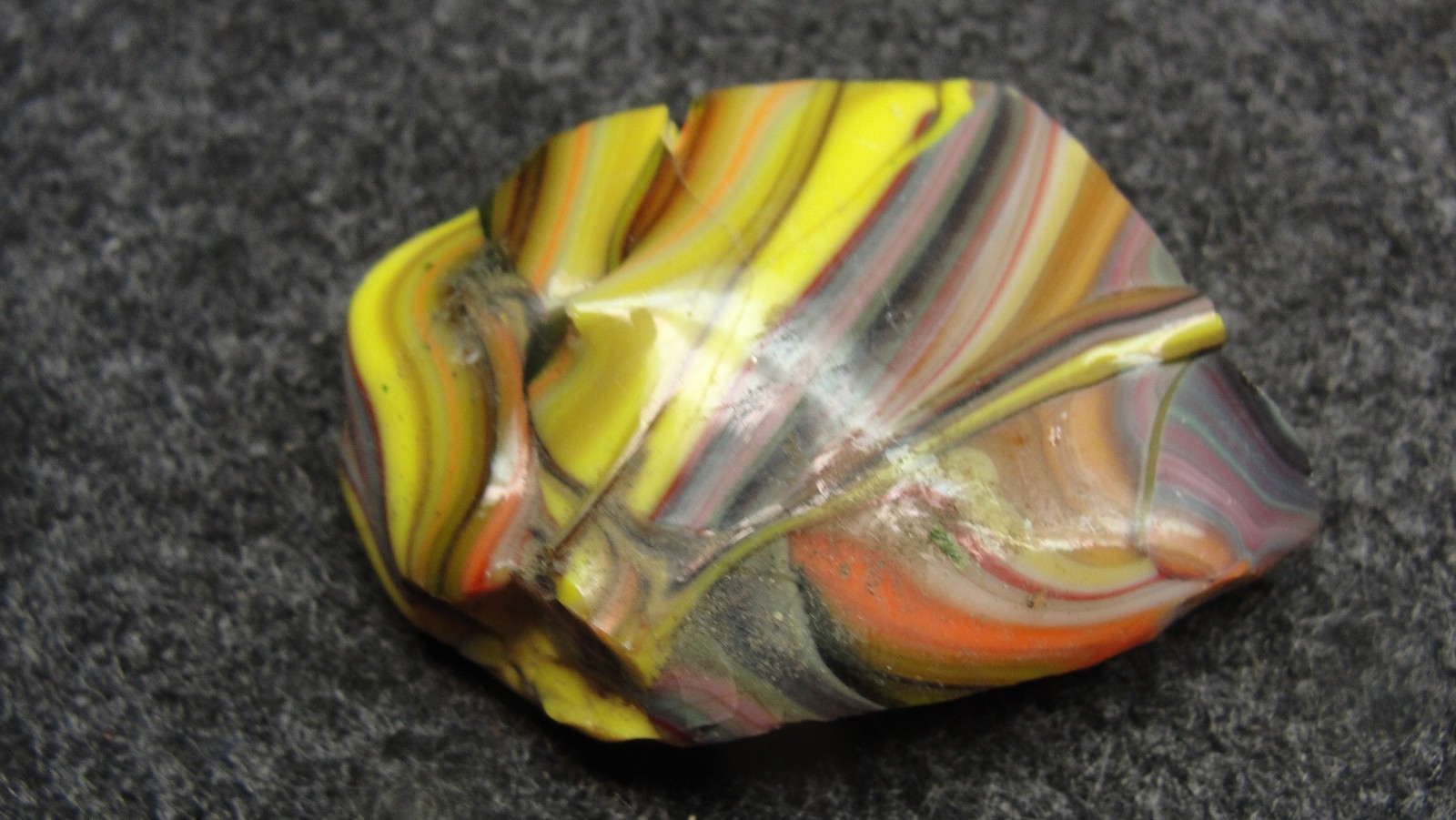 pieces of cullet from Jabo Joker experimental marble runs