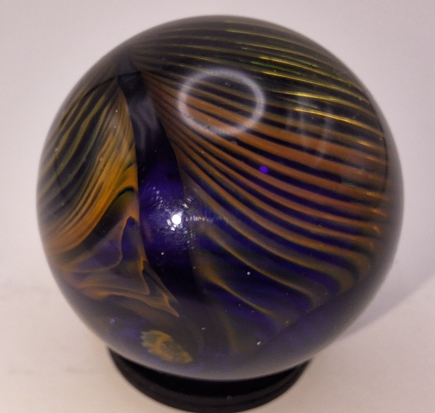 Fabulous Contemporary Signed Kevin O’Grady Art Glass Diochroic Marble…