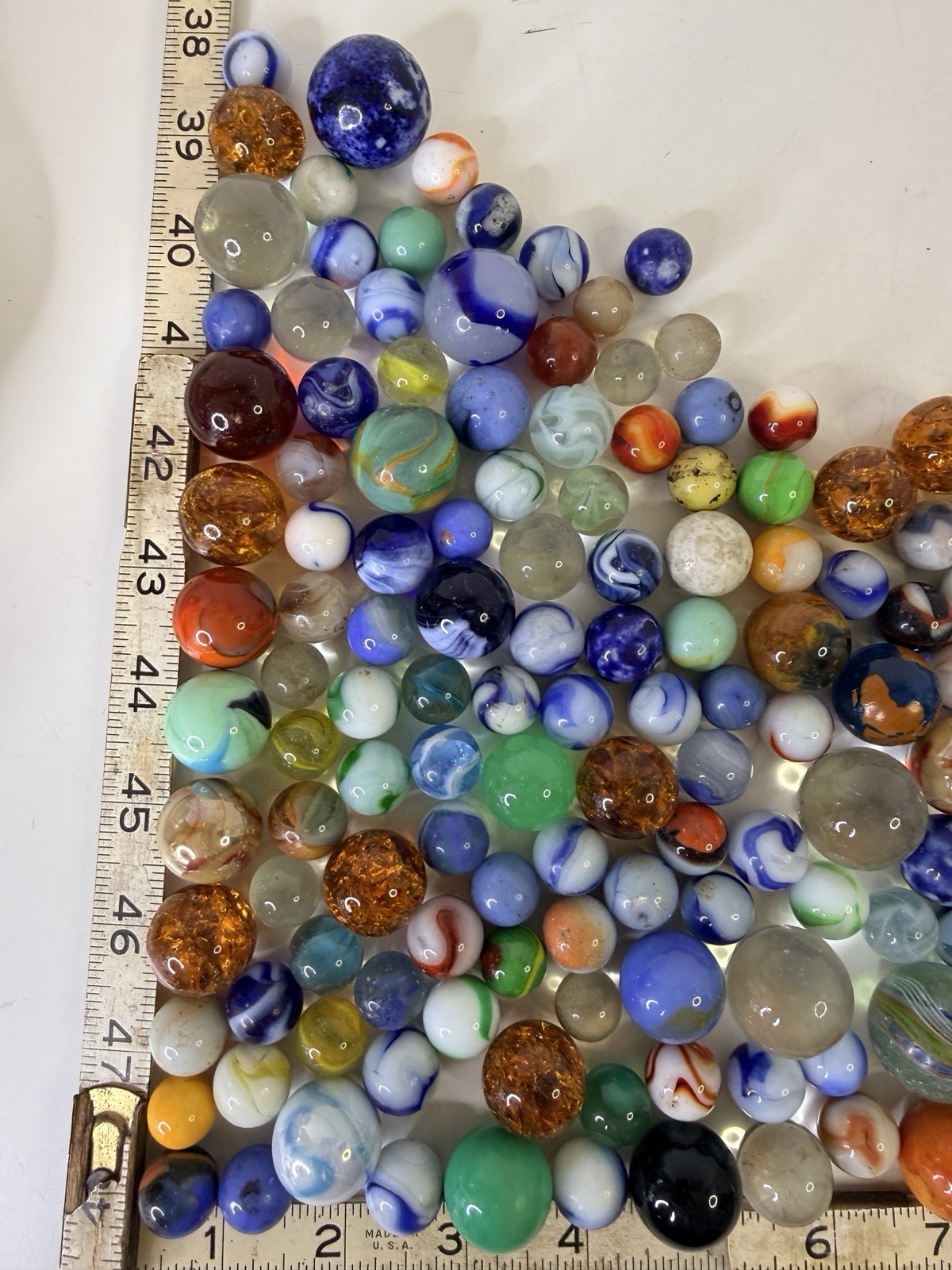 Vintage Collection Of Marbles Different Makers COLORS SIZES 140+