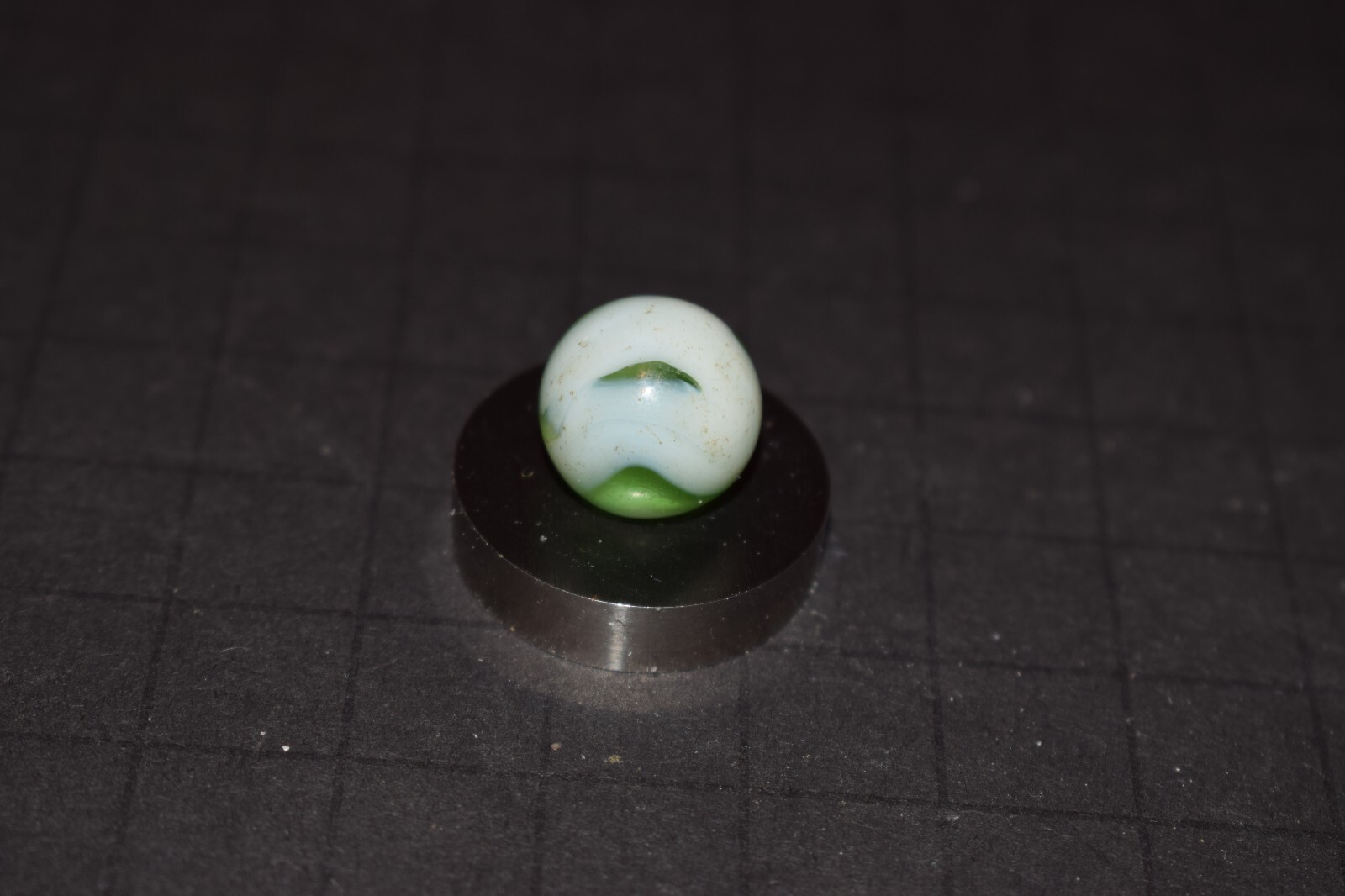 Vintage Ravenswood🌿Olive Green Base🌿Simi Transparent Marble Size .593″ MINT