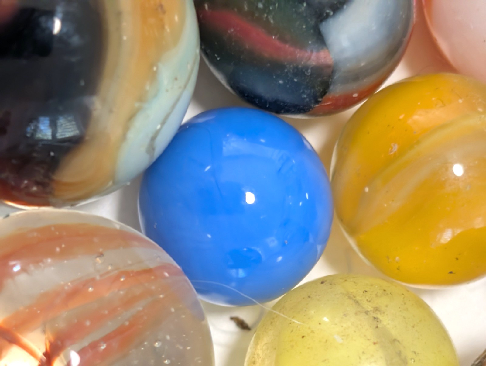 #5 Collectable Mint- Excellent Vintage Mixed Beautiful Marbles, 1930’S-1960’S