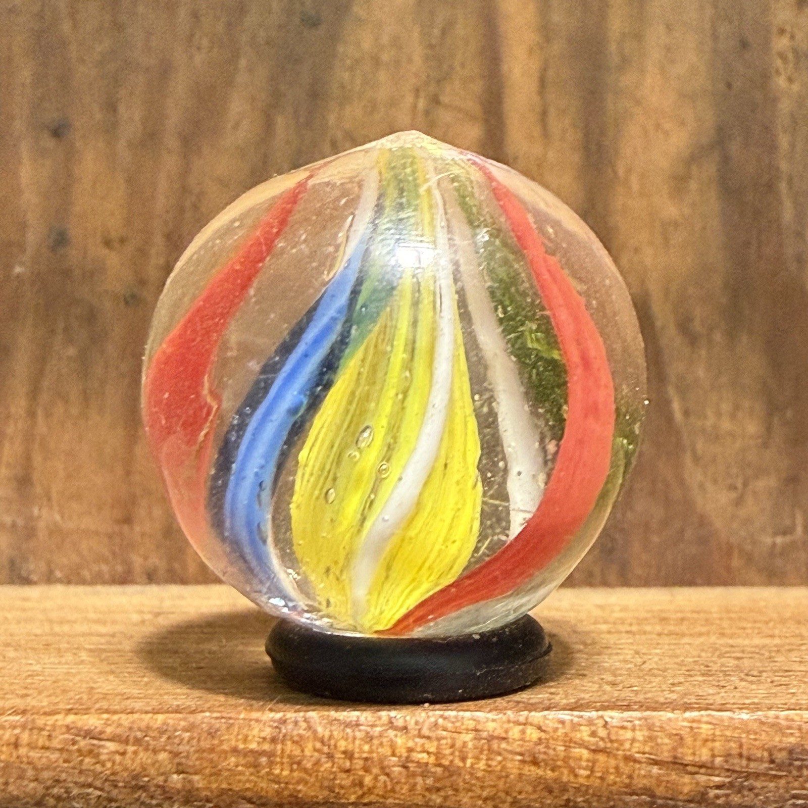 Antique German Handmade Solid Core Swirl Marble 11/16” Near Mint(+)