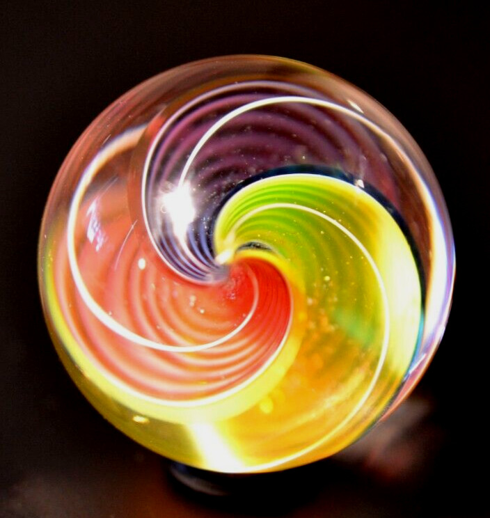 HOT HOUSE GLASS MARBLE/1.700″-DOUBLE 3-3 TRANSPARENT SAILS CREATE NEW COLORS