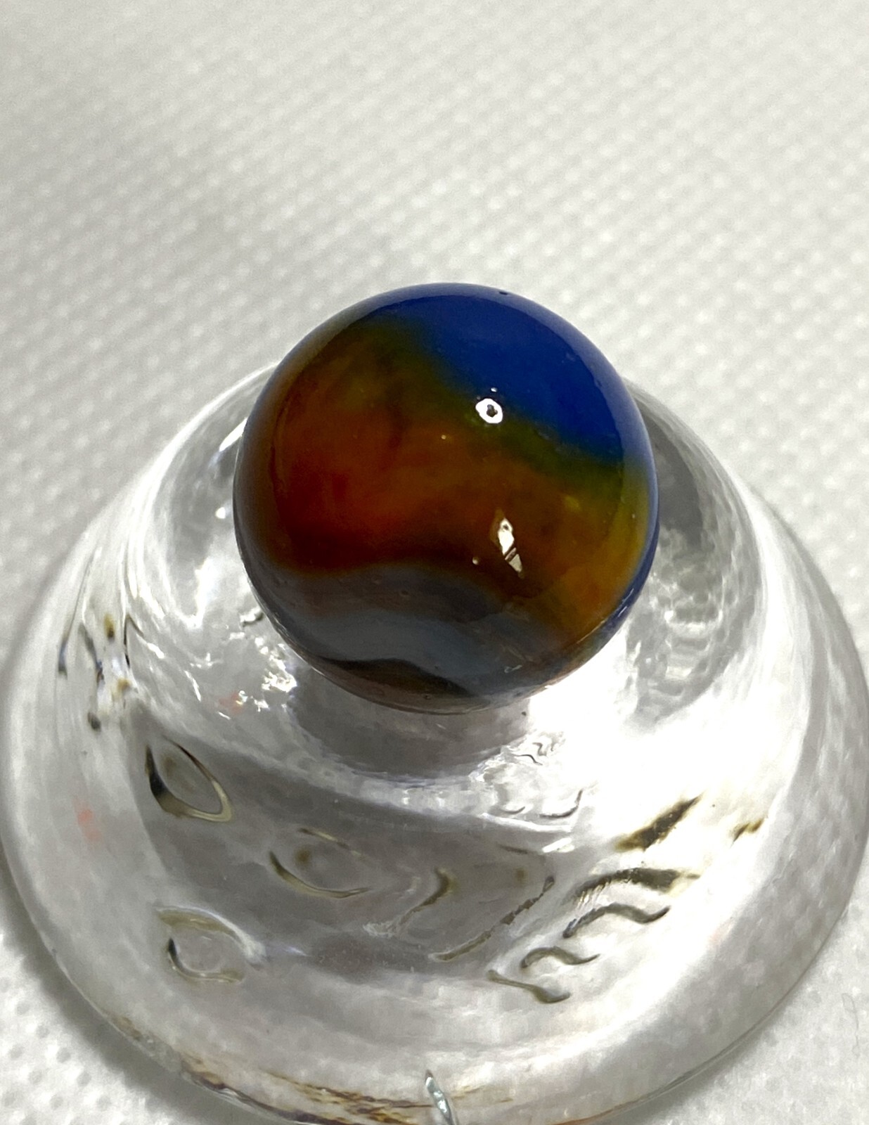 #2 PELTIER MARBLE HYBRID RAINBO BLENDED SPIDERMAN BURNT COLORS .66″ NM+/- MX121