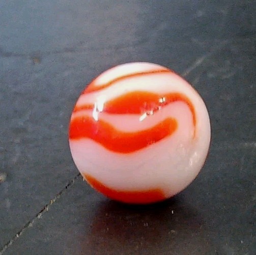 Vintage Marbles Peltier Alley Ravenswood Christensen Flame Swirl .63″ Marble
