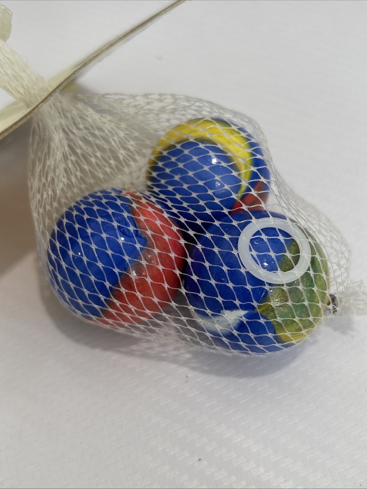 “BLUE DOLPHIN” VACOR MEGA MARBLES Vintage 1990s Net Bag 3- 35mm Shooters