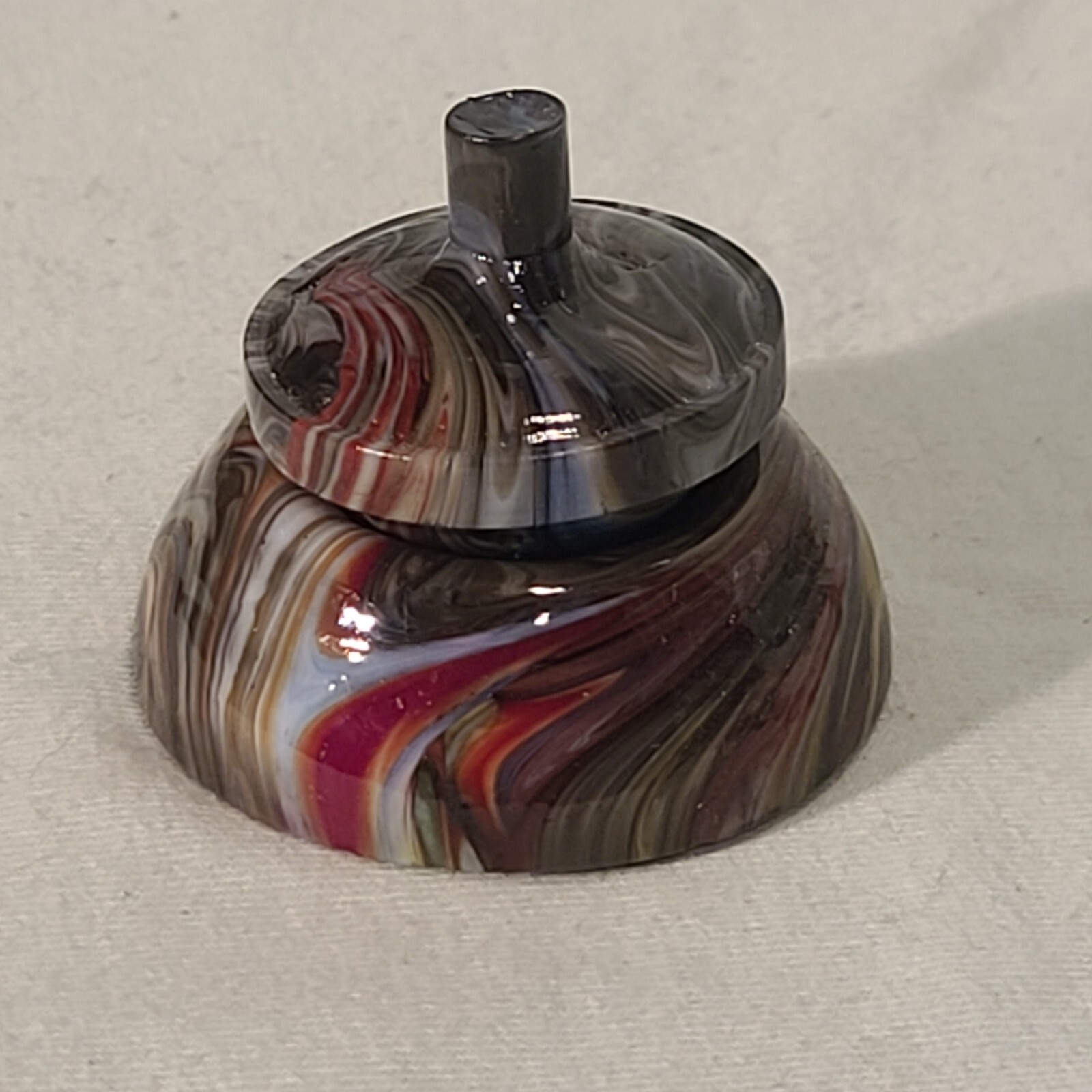 ANDY DAVIS, Glass Art Spinning Top & Base, Megans Run (?), #338P